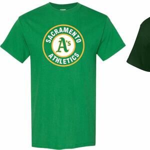 Sacramento A_S Sacramento Athletics Oakland A_S Irish Green Tee Shirt
